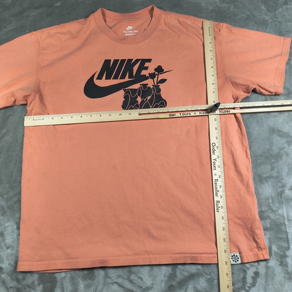 Nike Sportswear Shirt Mens Large Peach Loose Fit M2Z HBR Swoosh - Picture 9 of 10